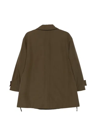 Aspesi Double-breasted Storm-flap Jacket In Brown