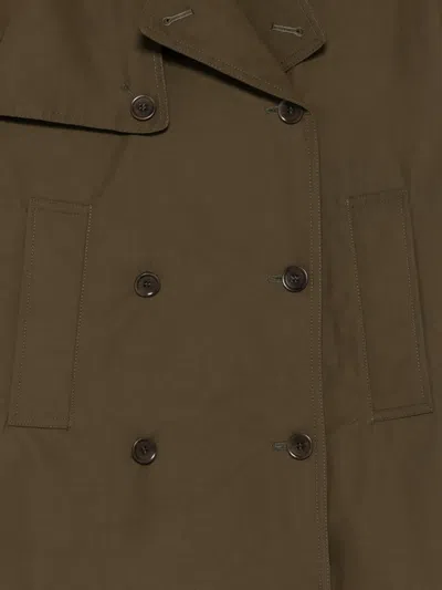 Aspesi Double-breasted Storm-flap Jacket In Brown
