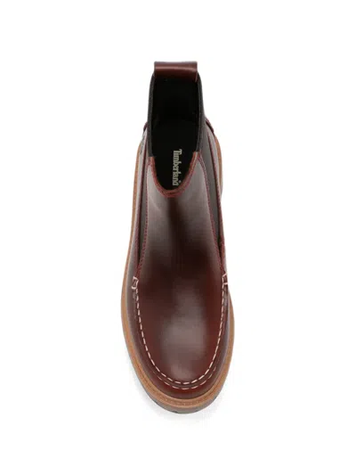 Timberland Leather Platform Boots In Brown
