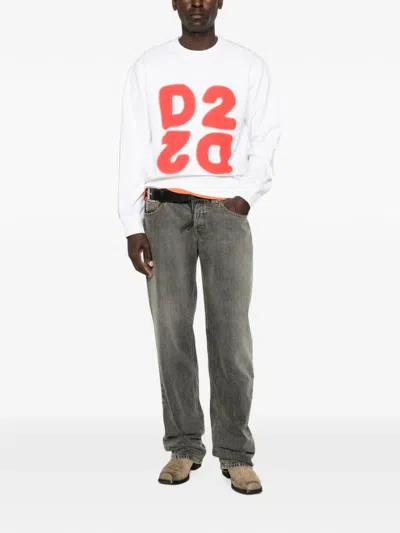 Dsquared2 Logo-print Sweatshirt In White