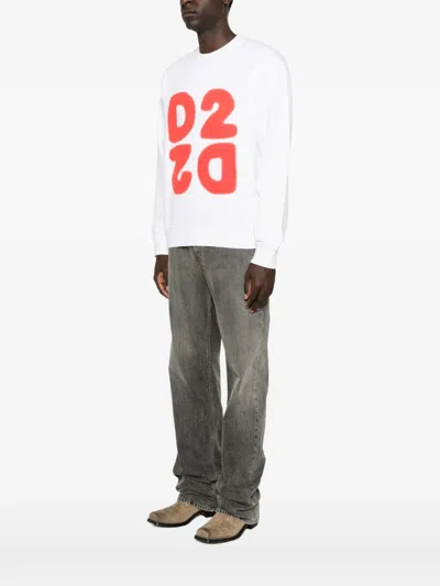 Dsquared2 Logo-print Sweatshirt In White
