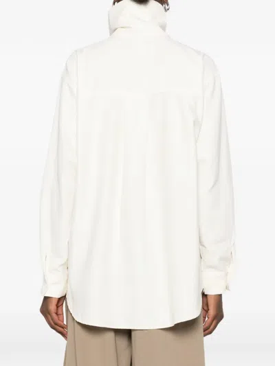 Source Unknown Dhani Ruffled Shirt In Neutral