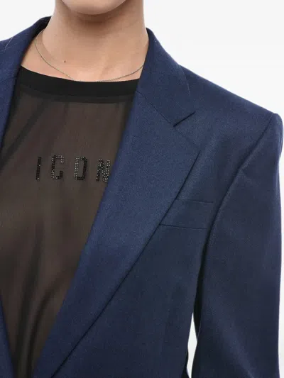 Stella Mccartney Single-breasted Wool Jacket In Blue