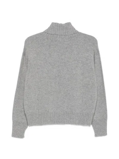 Vanisé Roll-neck Knitted Sweater In Gray