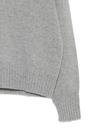 Vanisé Roll-neck Knitted Sweater In Gray