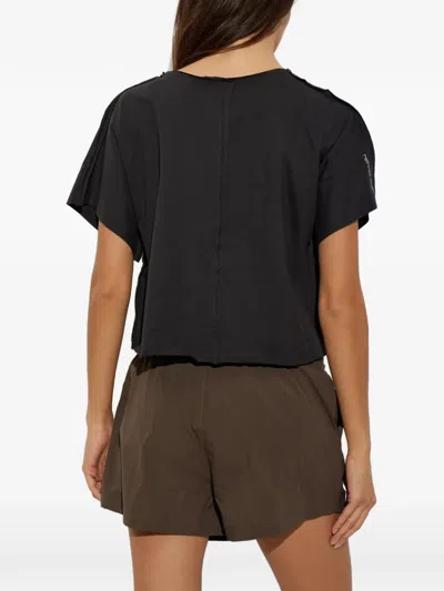 Rethinkit Studios Oversized Raw-edge T-shirt In Black