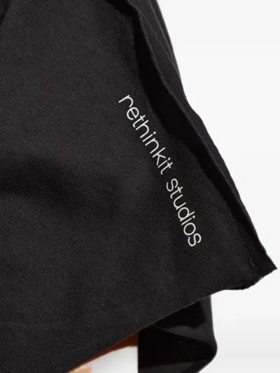 Rethinkit Studios Oversized Raw-edge T-shirt In Black