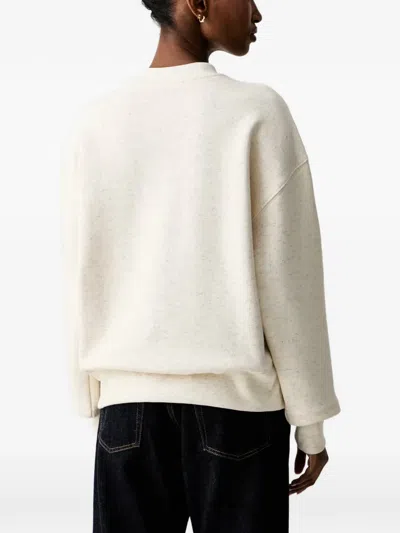 Msgm Apple-embroidered Sweatshirt In Neutral