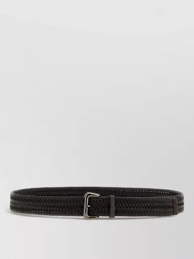 Brunello Cucinelli 'shiny Loop' Belt In Brown