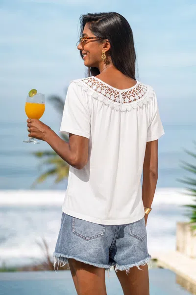 Cupshe What's Next White Tee In White