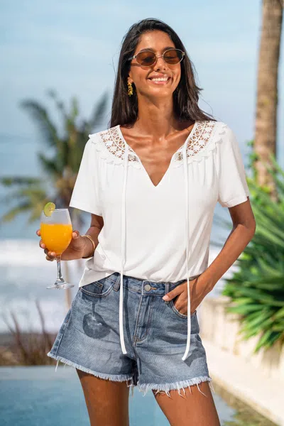 Cupshe What's Next White Tee In White