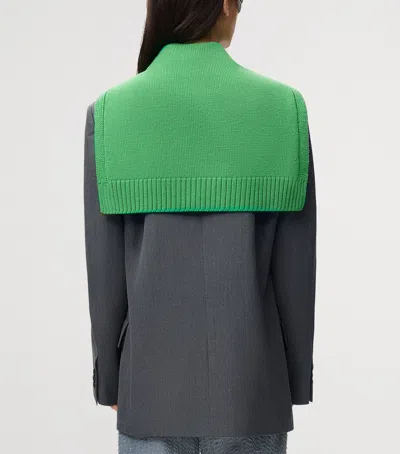 Loewe Wool Layered-sweater Effect Blazer In Gray