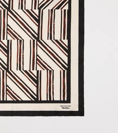 Weekend Max Mara Silk Printed Square Scarf In Multi