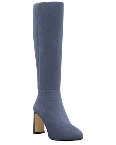Stuart Weitzman Babette Platform Zip Suede Boot In Blue