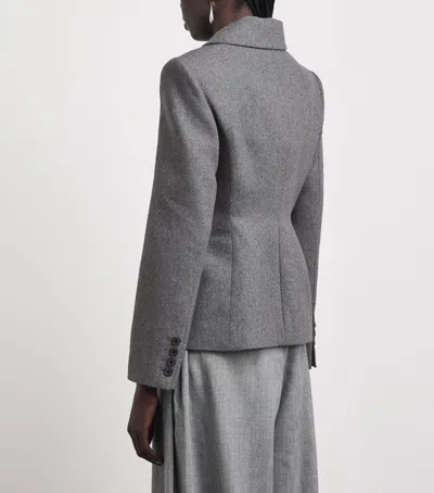 Source Unknown Wool-blend Hourglass Terzo Blazer In Gray