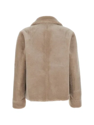 Urbancode Reversible Shearling Jacket In Animal Print
