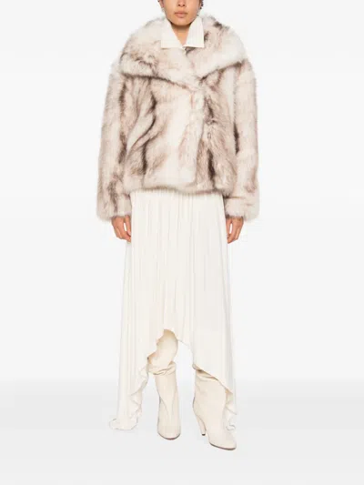Source Unknown Harper Faux-fur Jacket In Multi
