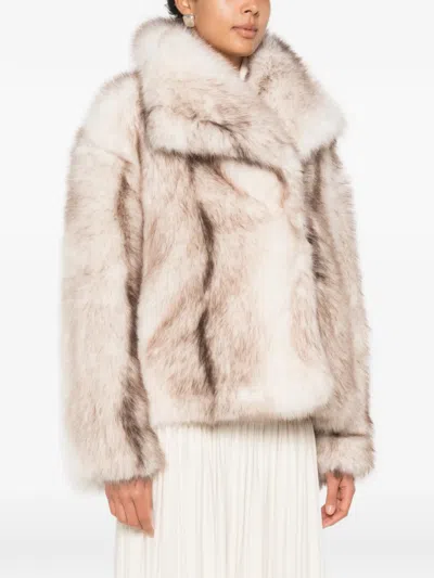 Source Unknown Harper Faux-fur Jacket In Multi