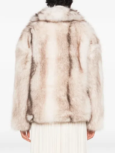 Source Unknown Harper Faux-fur Jacket In Multi