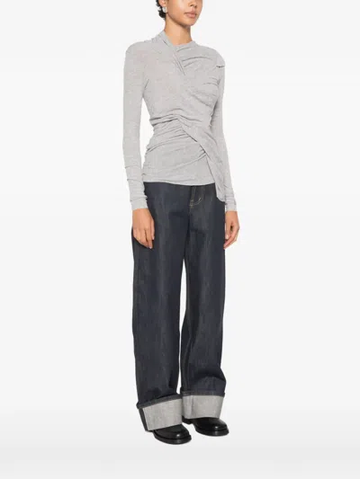 Source Unknown Folgore Asymmetric Draped Top In Multi