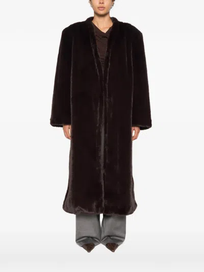 Source Unknown Dhanila Faux-fur Coat In Multi