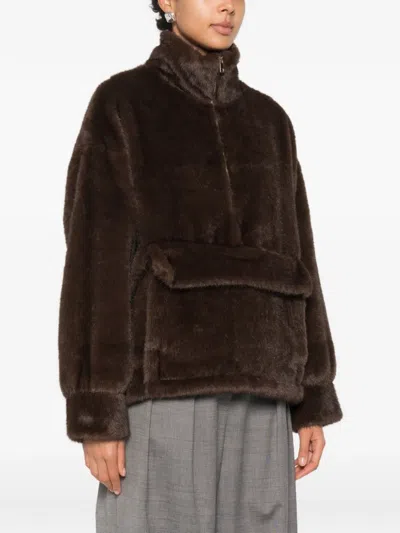 Source Unknown Faux-fur Zvika Jacket In Multi
