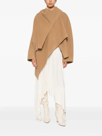 Source Unknown Nuage Coat With Oversized Light Brown Panel In Multi