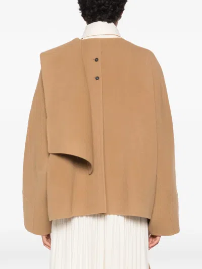 Source Unknown Nuage Coat With Oversized Light Brown Panel In Multi