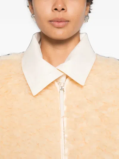 Source Unknown Daye Shearling Cropped Jacket In Animal Print