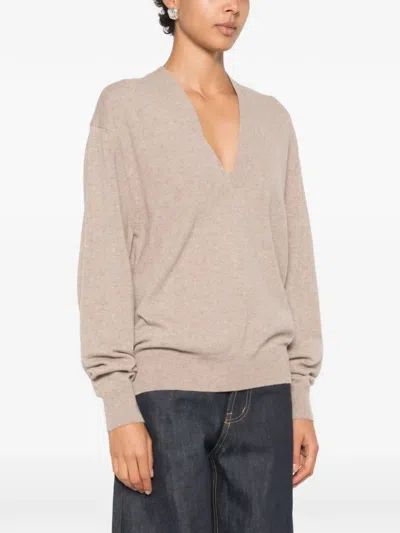 Source Unknown Byrone Half-twist Sweater In Brown