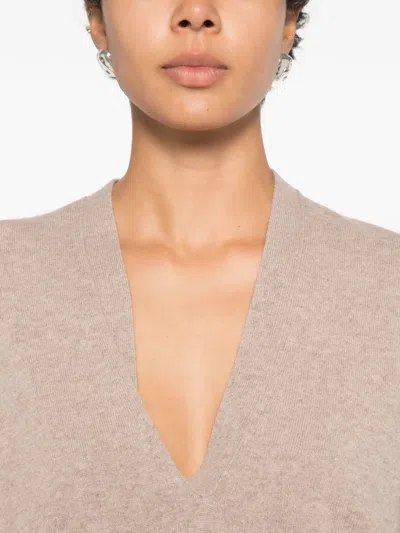 Source Unknown Byrone Half-twist Sweater In Brown