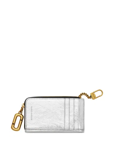 Marc Jacobs Scene Top-zip Multi Wallet In Metallic In Silver
