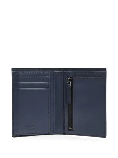 Lancel Leon Logo-embossed Leather Wallet In Blue