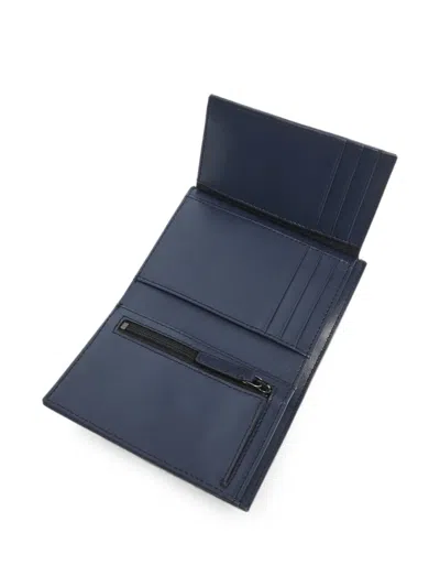 Lancel Leon Logo-embossed Leather Wallet In Blue