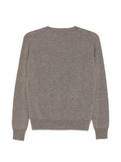 Vanisé V-neck Cashmere Sweater In Brown