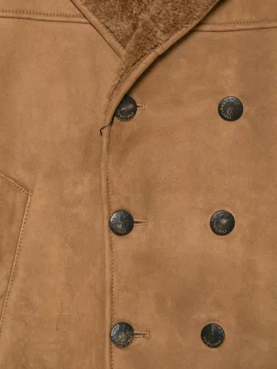 Boglioli Double-breasted Leather Jacket In Multi