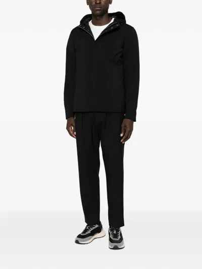 Herno Black Polyester Elastane Bomber Jacket In Black