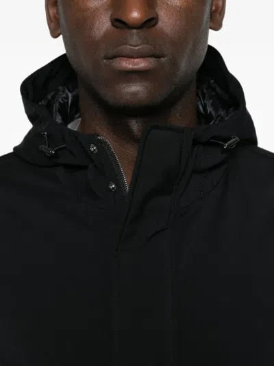 Herno Black Polyester Elastane Bomber Jacket In Black