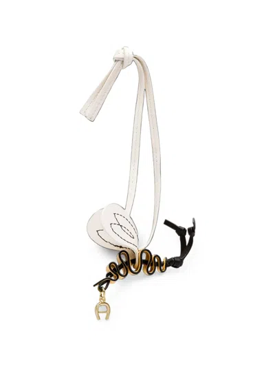 Aigner Leather Bag Charm In Pattern