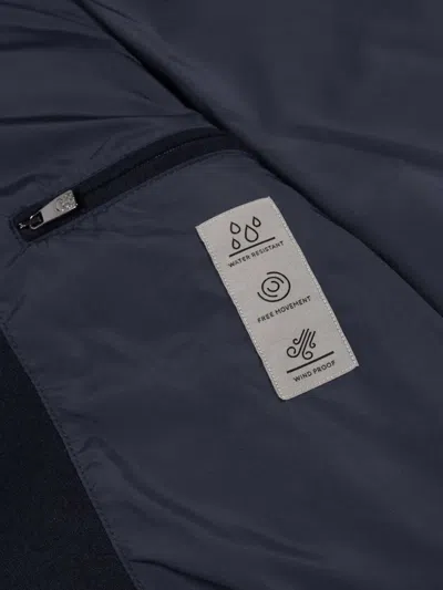 Corneliani Virgin Wool Padded Gilet In Blue