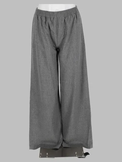 Fabiana Filippi Comfortable Wide-leg Trousers Elastic Waistband In Gray