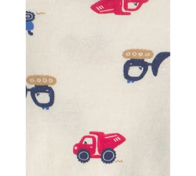 Carter's Baby Boys' Construction Round Neck Bodysuits, 4-pack In Multi