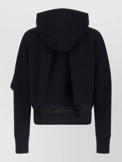 Sacai Sponge Double-layer Bomber Jacket In Black