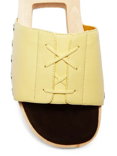 Lili Curia 우마 레이스업 스터드 샌들 In Yellow