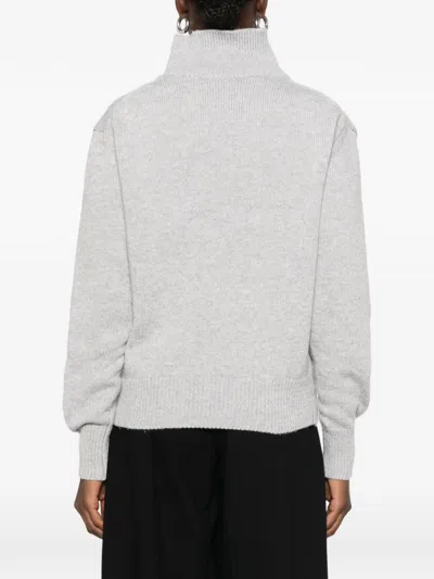 Source Unknown Konny Zipped Sweater In Gray