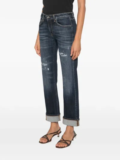Dondup Distressed Turn-up Jeans In Multi