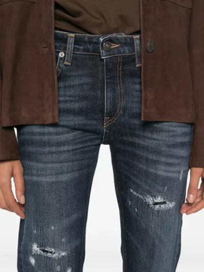 Dondup Distressed Turn-up Jeans In Multi