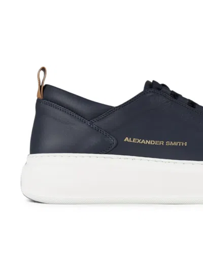 Alexander Smith 웸블리 레더 스니커즈 In Blue