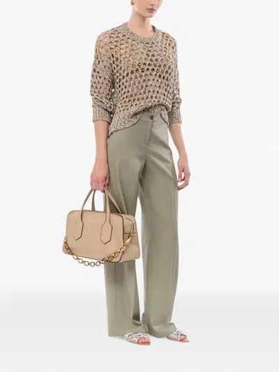 Nenette 에리카 하이웨이스트 프레스 크리즈 팬츠 In Neutral