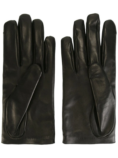 Gucci Star And Feline Head Motif Gloves In Black